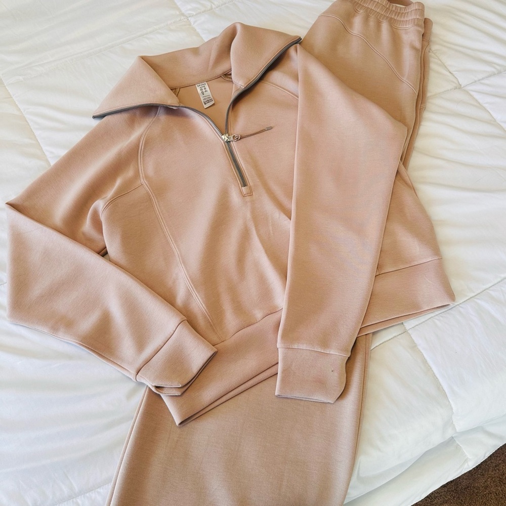 SPANX AirEssentials Light Tan color. Selling as set. Pants-Medium. Top-Small.